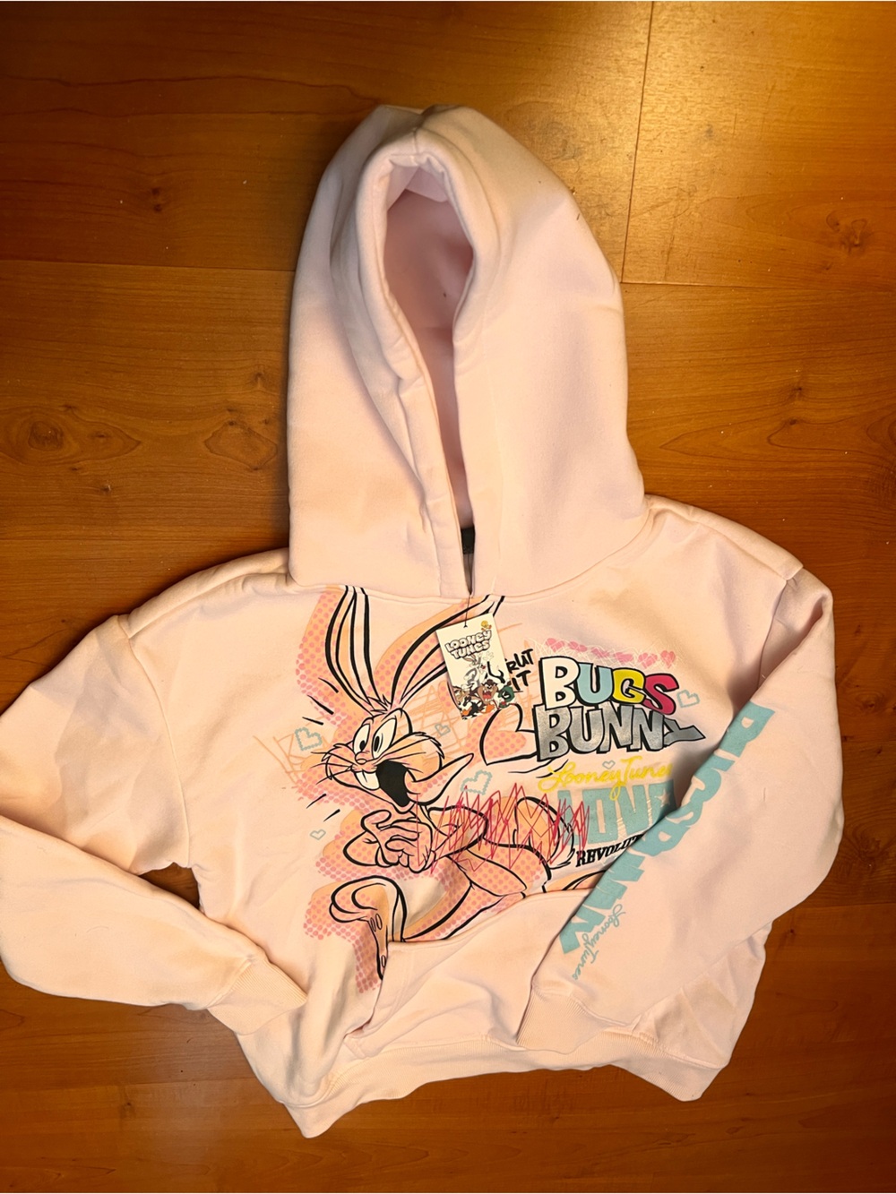 South Pole looney toons bugs bunny soft pink hoodie women’s large